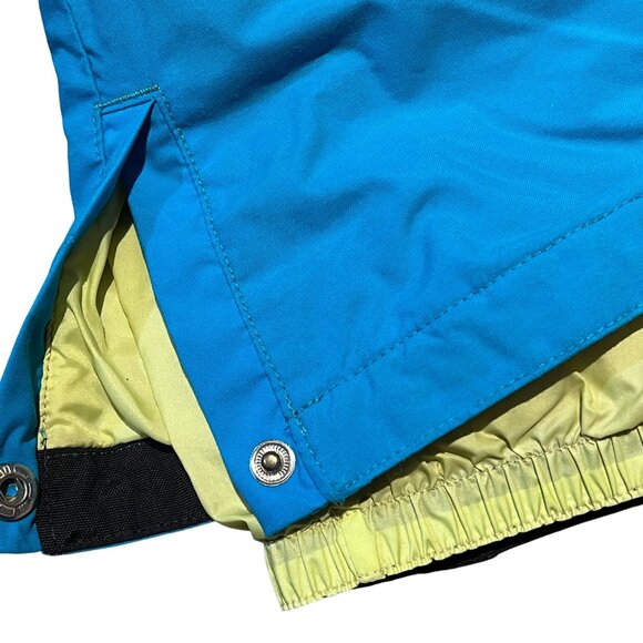 Burton Kids Snow Pants Small Blue W/ Lime Liner DriRide Insulated Adjustable Wai - Picture 3 of 8